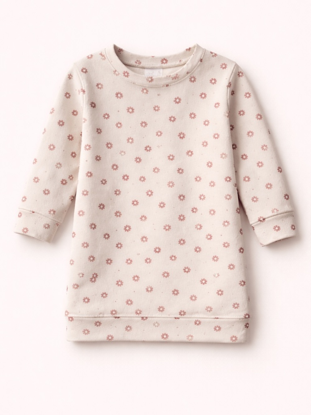 Jax & Lennon ‘Daisies’ Print Sweater Dress / Tunic. Off White with Floral Print